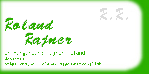 roland rajner business card